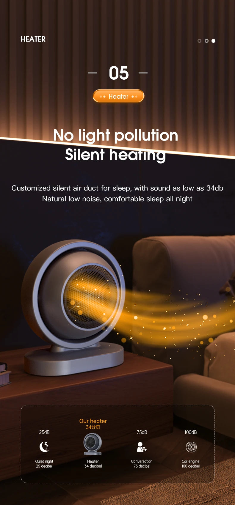 380W Portable Electric Heater,Small Desk Fast Heating Fans,Convenient Room Heater,Winter Heating Home Appliance