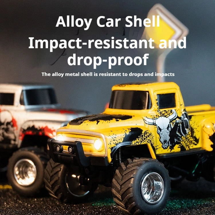 Little Monster 1/64 Rc Car Mini 2.4Ghz Remote Control Cars with Cool Spray Painting Pattern Rc Off-road Vehicle Boy’s Toys Gifts