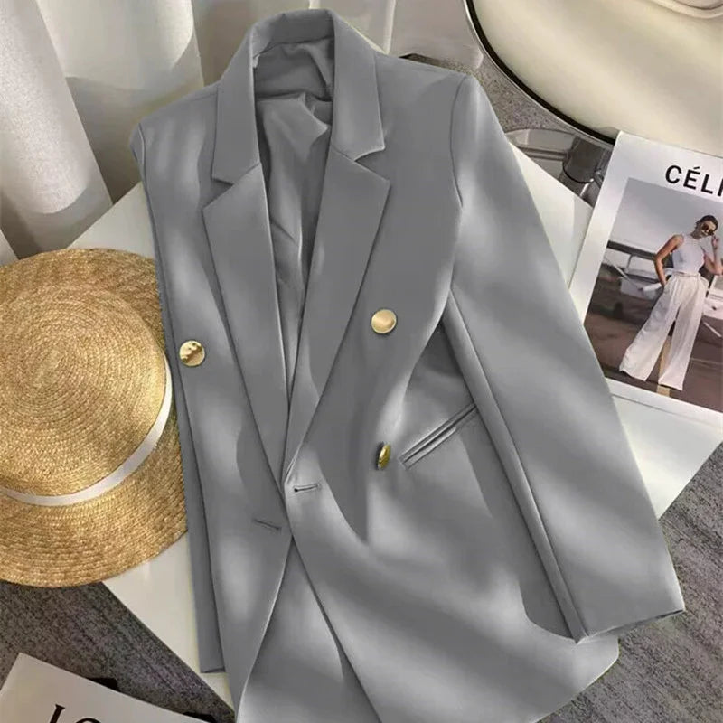 2025 Fashion New Women Suit Coat Elegant Casual Blazer Jacket Spring Autumn Office Ladies Clothing Basic Coat  Female Jacket