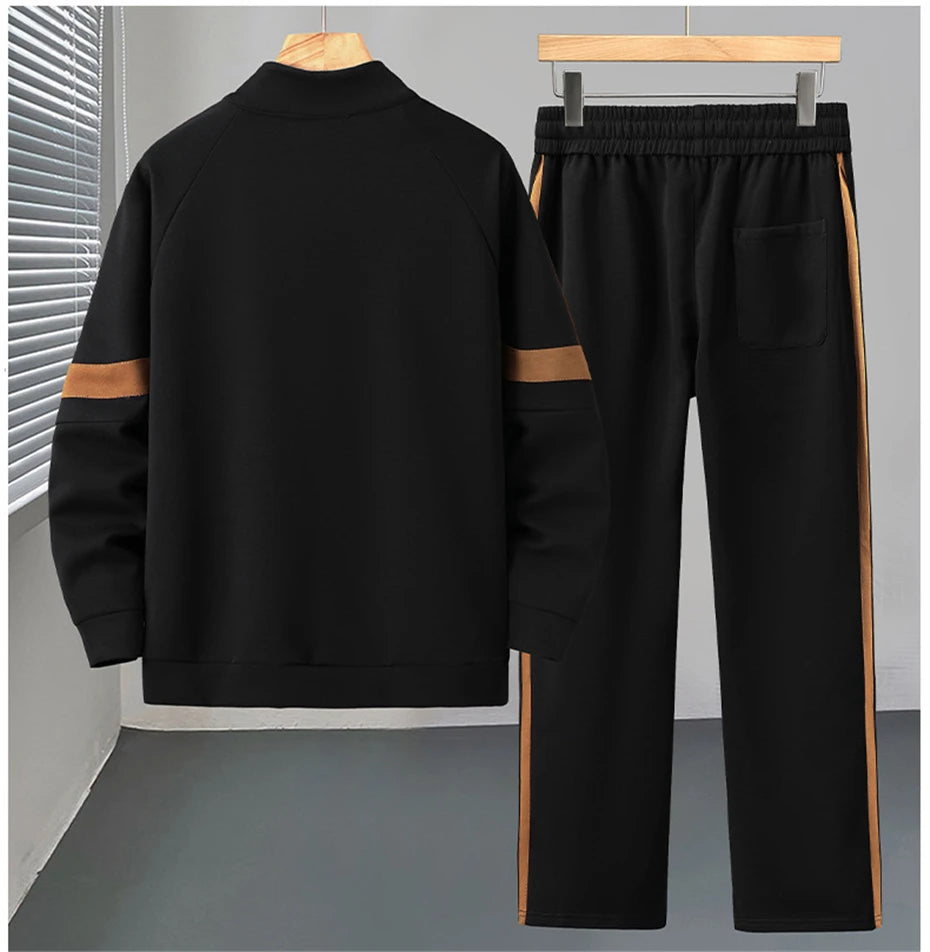 10XL Plus Size Tracksuit Men Spring Autumn Sets Jacket Sweatshirt Pants Fashion Casual Male Suits Jacket Big Size 10XL