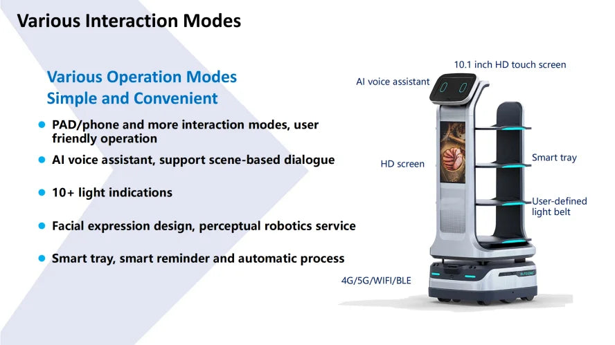 Intelligent Restaurant Delivery Robot Factory Shopping Mall Welcome Autonomous navigation, contactless delivery Customized