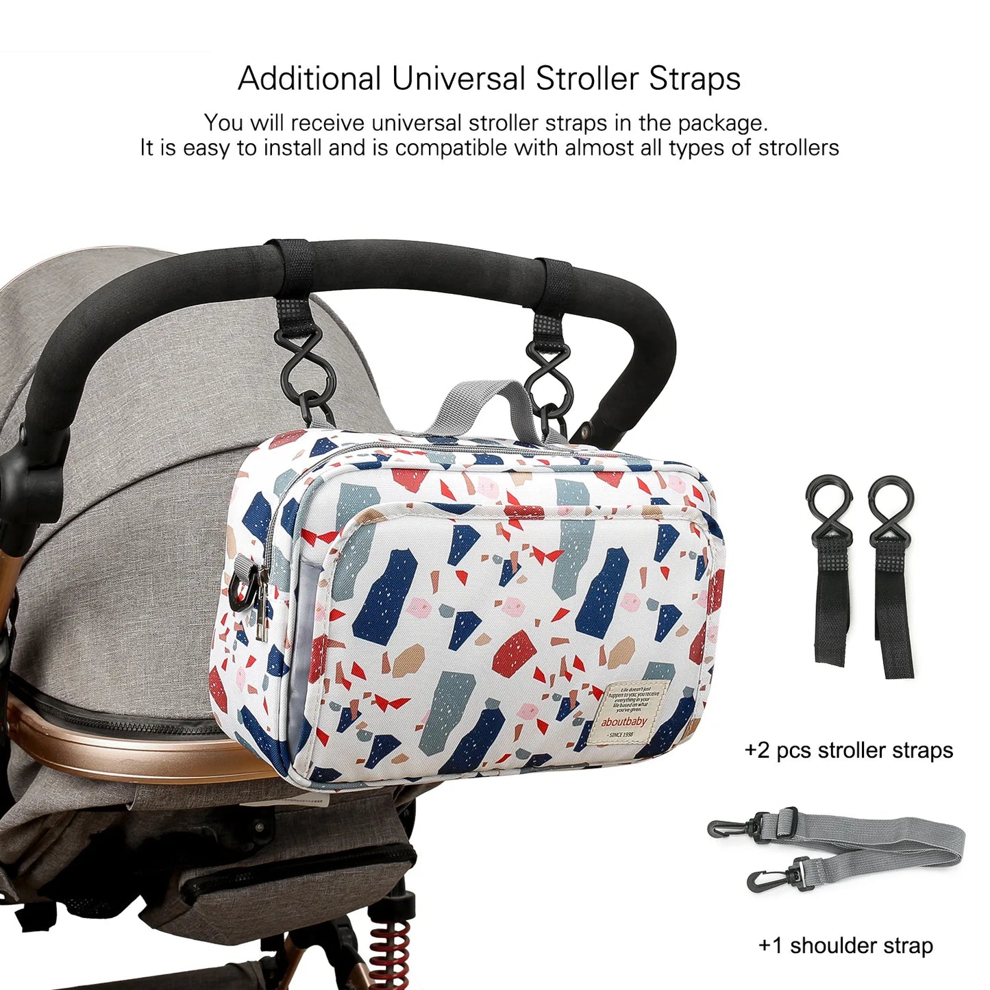 Mummy Diaper BagStroller Organizer Bags Mummy Large Capacity Travel Hanging Bag Bottle Holder Pram Diaper Bags Baby Stroller Bag