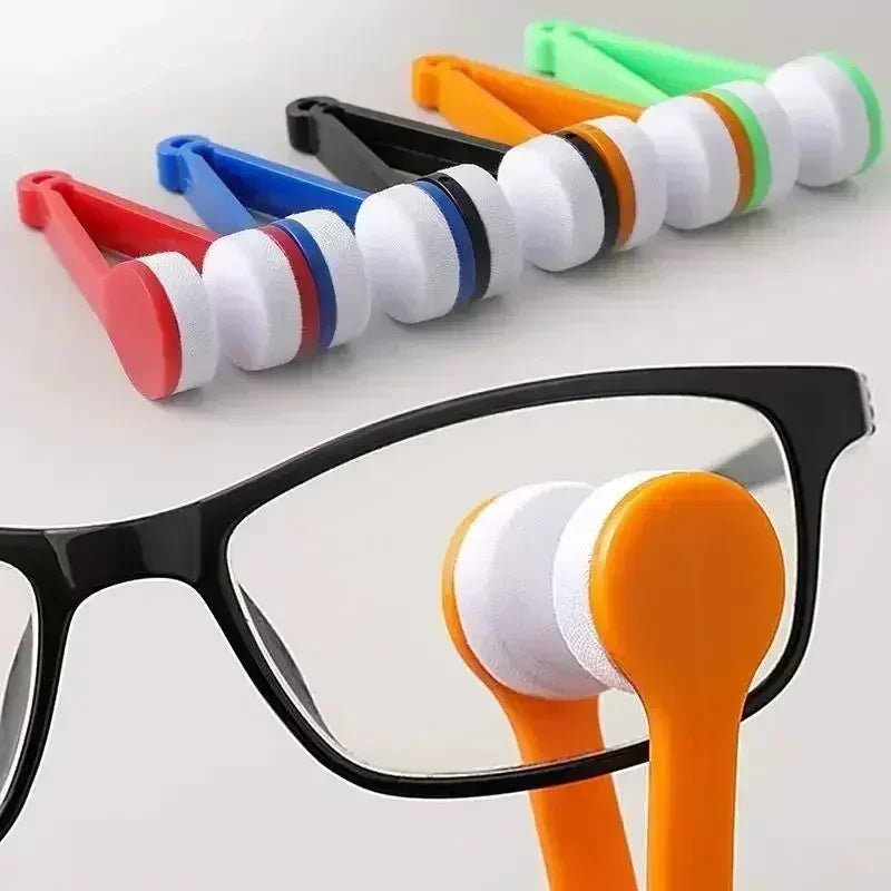Portable Multifunctional Glasses Cleaning and Wiping Tool of Microfiber Cleaning Brush for Sunglasses Glasses Microfiber Cloth