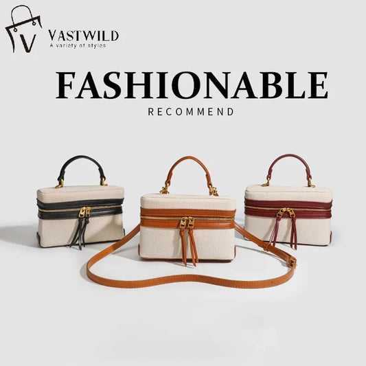 Fashion Box Women Handbags Designer Thick Canvas Shoulder Crossbody Bags Casual Spring and summer Small Purses 2025