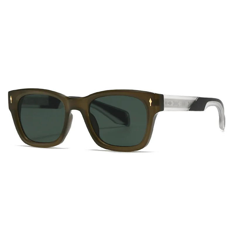 Hot Sale New Polarized Sunglasses Male Fashion Black Travelling UV400 Shades Men Women Classic Square High Quality Rivet Glasses
