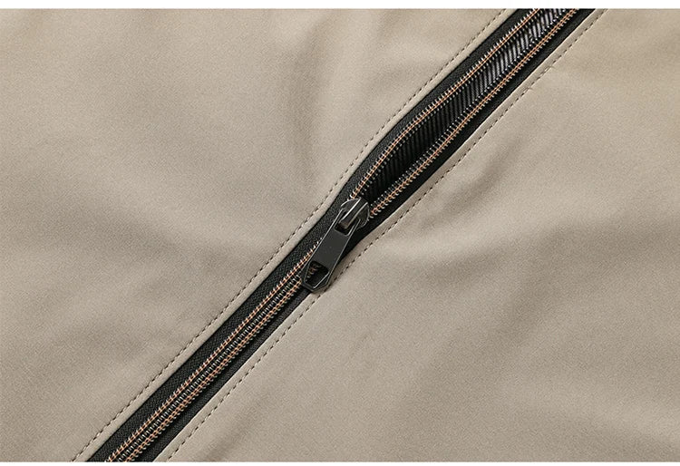 Business Casual Jackets for Men Stand Collar Solid Color Jacket Autumn Korean Work Wear Mens Windbreaker Jacket Winter Coats Men