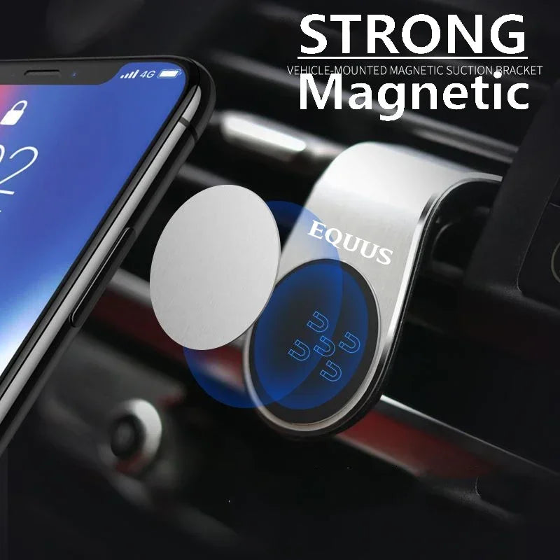 360° Metal Magnet Phone Stand Car Phone Holder Metal Holder Air Vent Clip For Hyundai Equus anti slip holder Auto Accessories