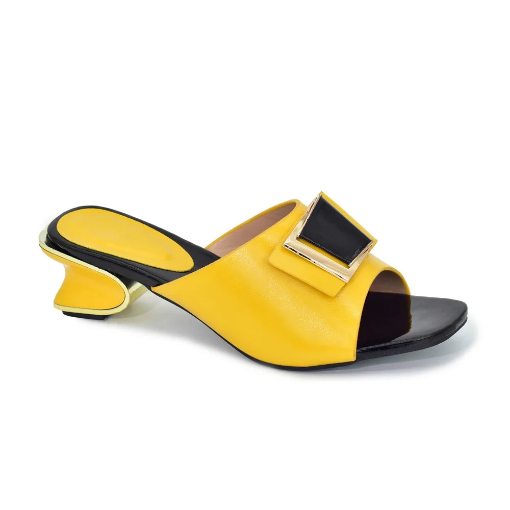 New Arrival 2025 Spring Autumn Women Pumps Sexy Buckles High Heels Shoes Italian In Women High Quality African Wedding Shoe