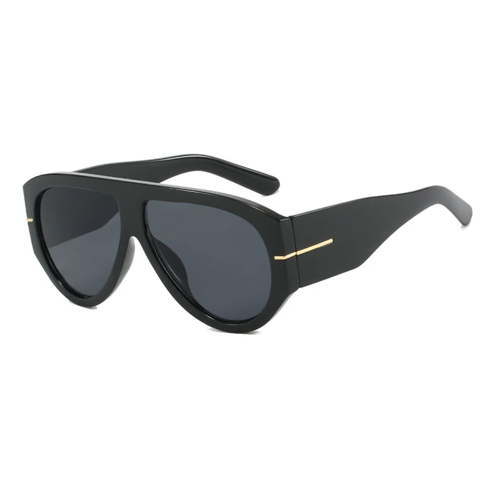 2025 Oversized Pilot Sunglasses for Women Men UV Protection Stylish Eyewear Thick Frame Unique Luxury Designer Sun Glasses Shade