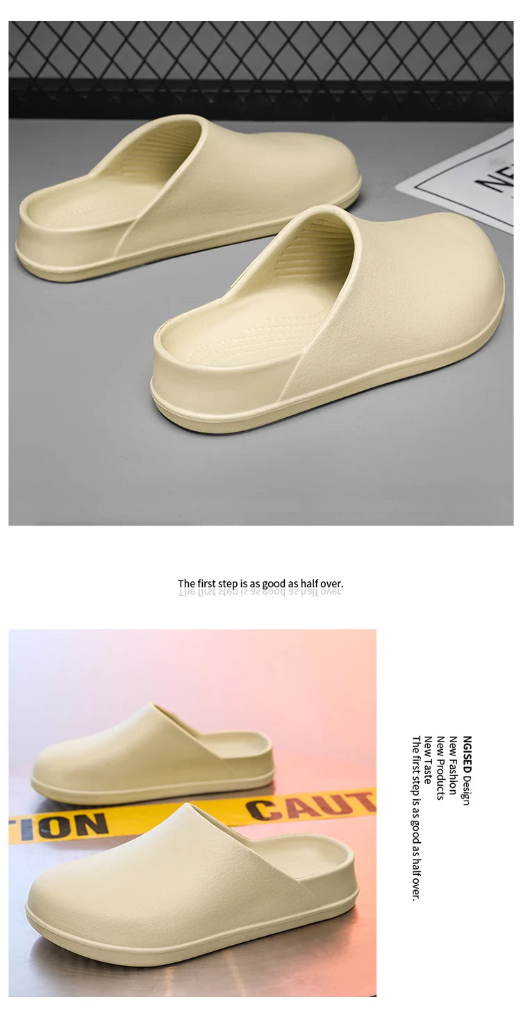 Men's Slippers Couples Garden Clog Women Water Proof Chef Casual Shoe Comfortable Outdoor Sandal for Pet Workers