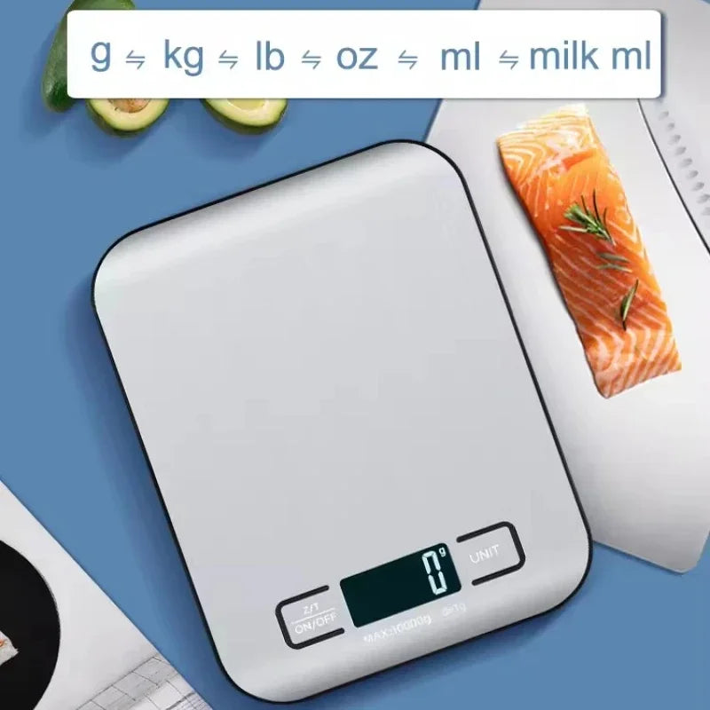Stainless Steel 10kg 5kg/1g Electronic Digital Kitchen Scale LED Display Panel Scales Home Jewelry Food Snacks Weighing Tools