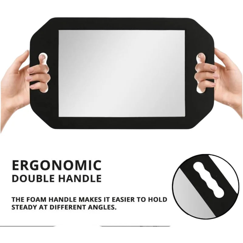 Dual Handle Hairdressing Makeup Mirror Professional Barber Hair Salon Mirror With Foam Frame and for Salon Home Supplies