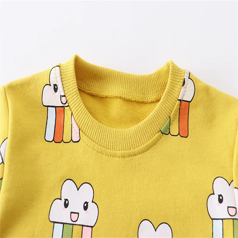 Jumping Meters 2-7T New Arrival Boys Girls Sweatshirts Autumn Spring Kids Clothes Hot Selling Shirts Tops Baby Shirts