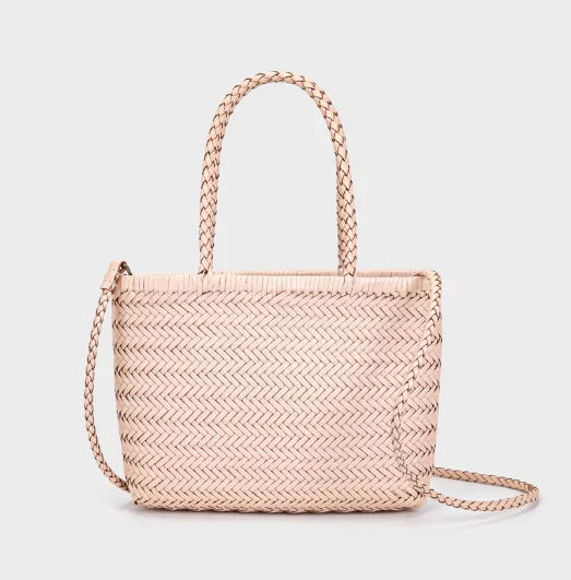 2026 spring new braid bag French basket bag Vintage Boho Gypsy Aztec Ibiza Genuine Leather Messenger Bag  female ins style