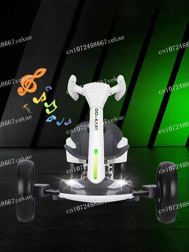 Karting electric four wheeled cart, foldable and seatable, portable and lightweight, no installation required