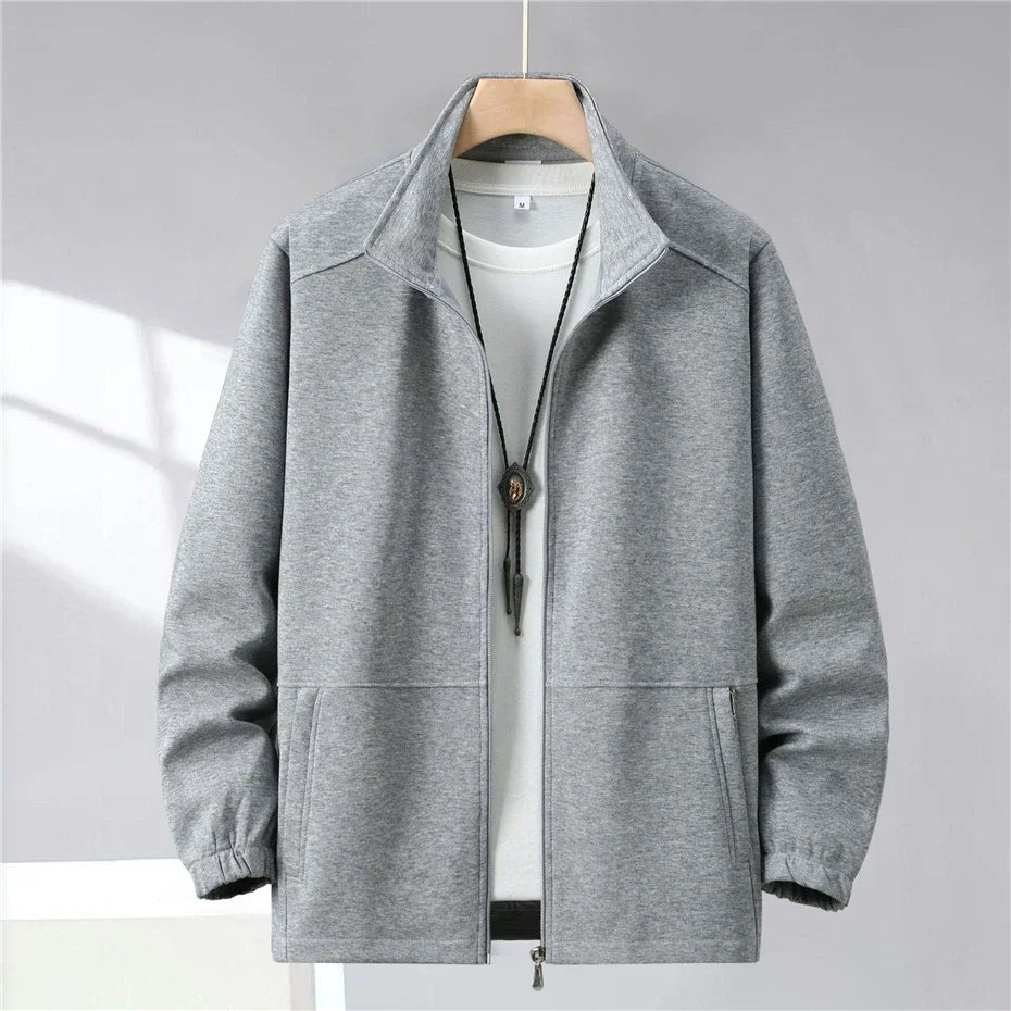 Extra Big Size Men's Spring Jacket Stand Collar Zip Up Coat Male Plus Large 10XL 12XL Loose Casual Fashion Work Wear Outerwear