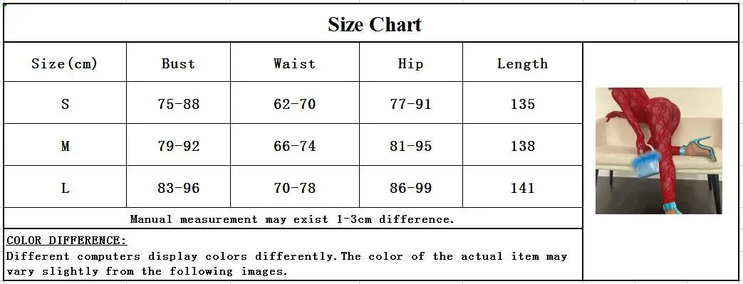 Mesh Sheer Hollow Out Long Sleeve Sexy See Through Skinny Exotic Jumpsuit Bodycon Summer Women Outfit Night Party with Gloves