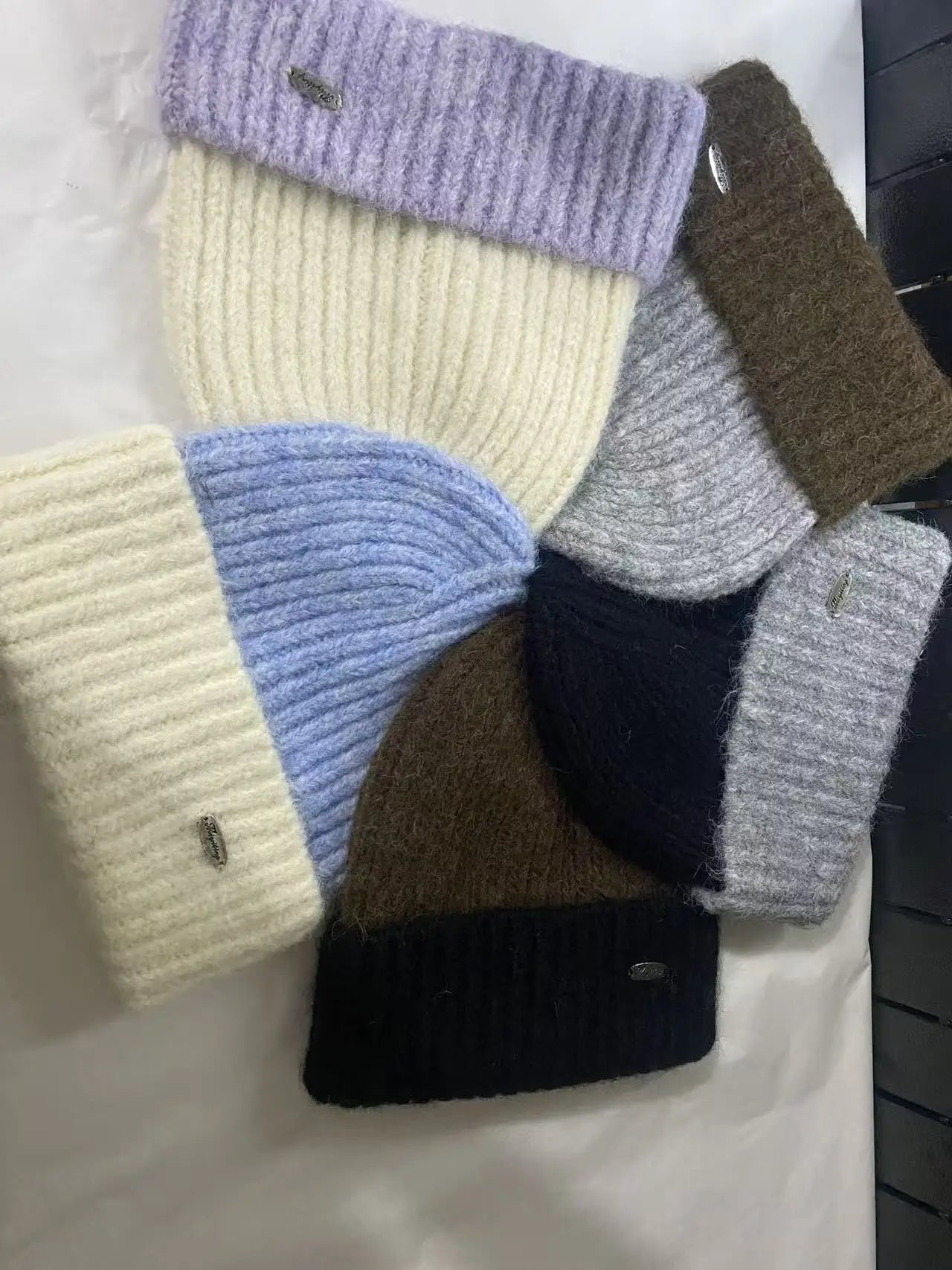 Korean wool hat men's autumn and winter 2025 new thickened warm headgear big head circumference showing small face knitted hat