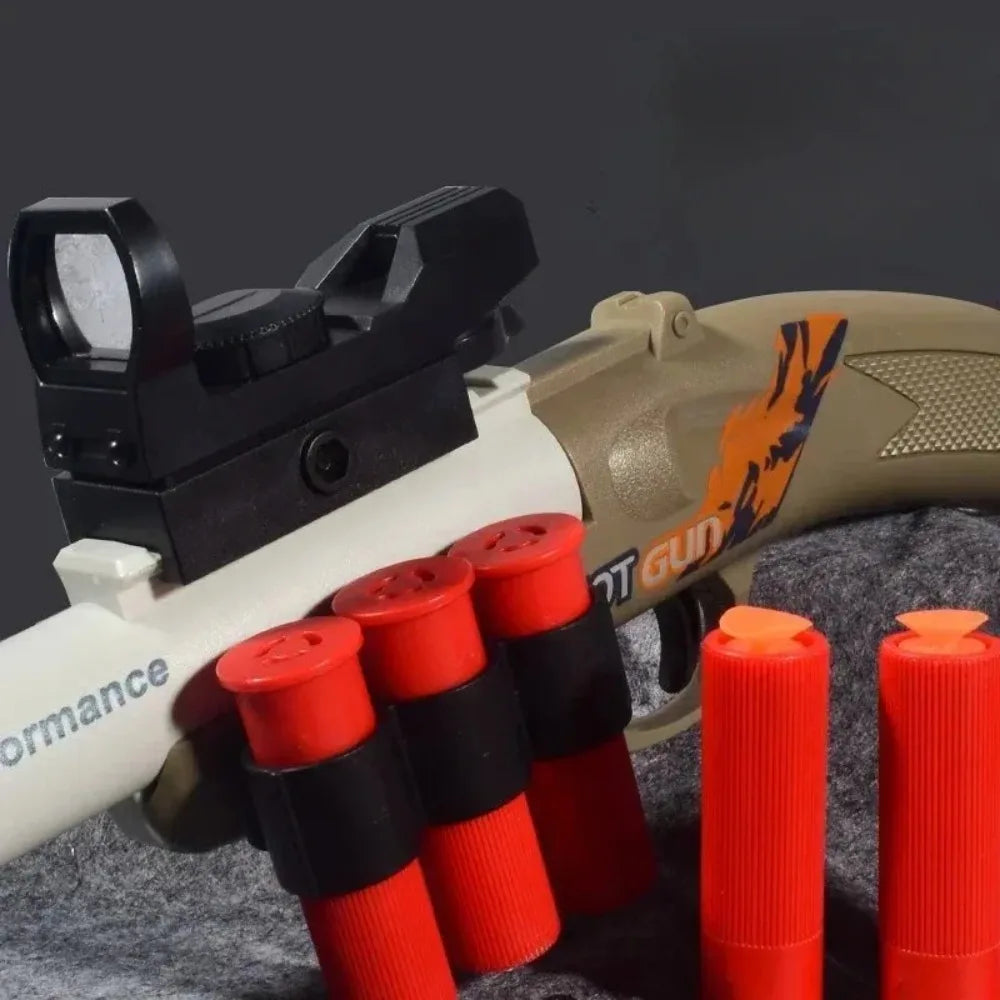 S686 Spray Shell Soft Bullet Gun Can Be Fired Toy Gun Manually Loaded Outdoor Sport CS Game Weapon for Children Boys Gift