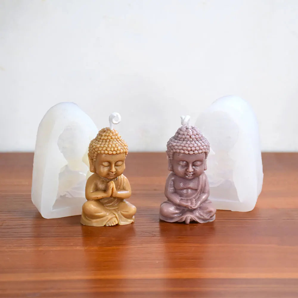 For fun 3d Buddha Silicone Candle Mold Church Buddha Incense Candle Plaster Decoration Mold DIY Church Candle Home Decor
