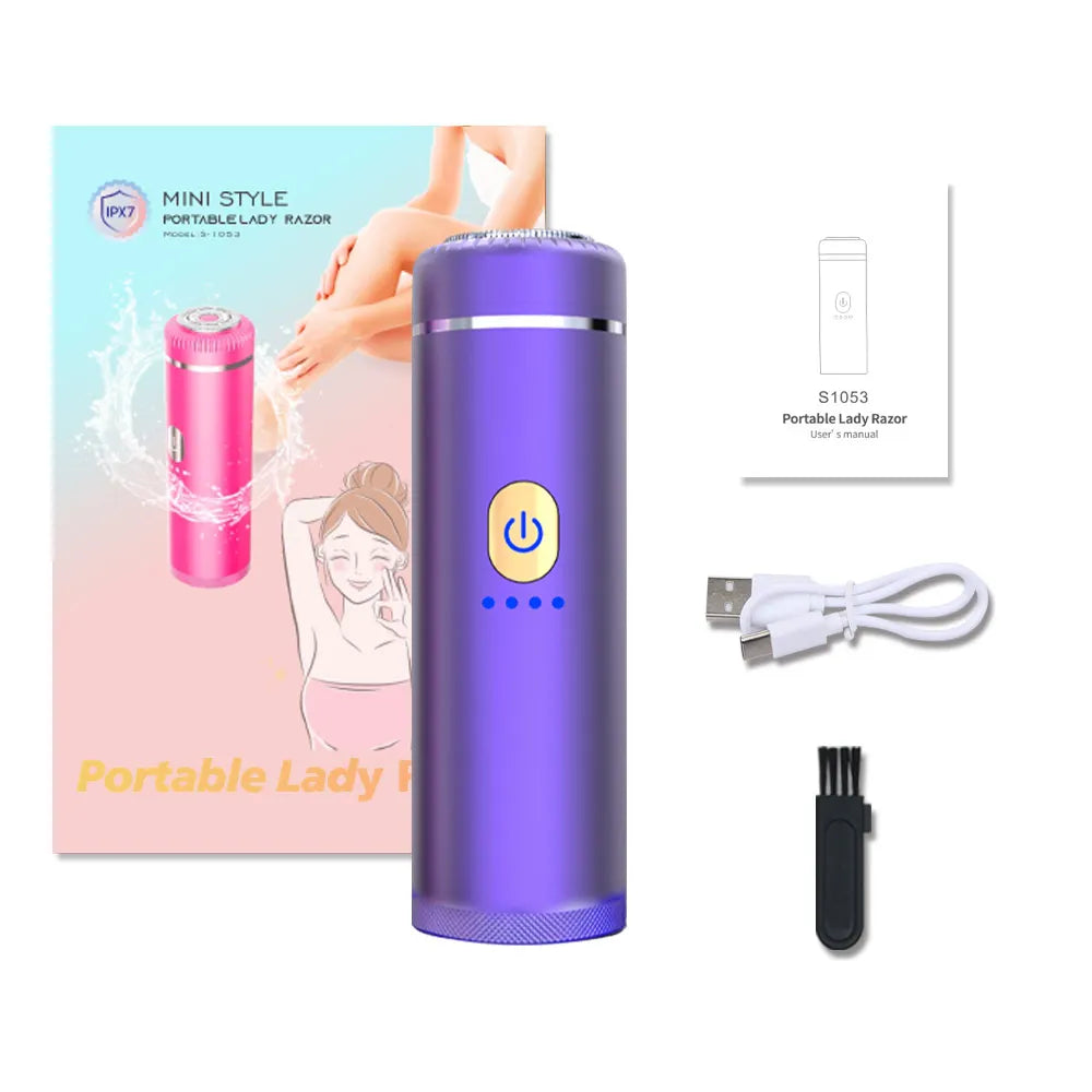 Facial Hair Remover for Women, Eyebrow Trimmer Nose Hair Mini Bikini Razor Precise Shaper, Portable Rechargeable Epilator for Li