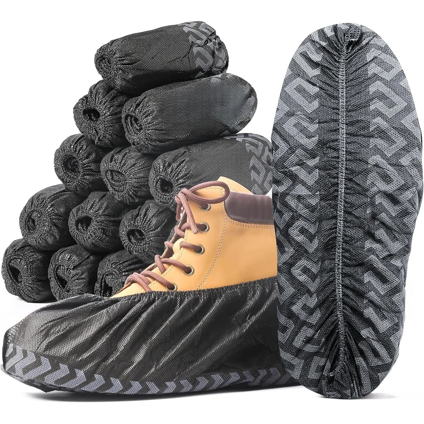 Shoe Covers Disposable Non-Slip Non-Woven Fabric Boot Covers for Indoors Breathable Slip Resistant Durable Boot&Shoes Cover