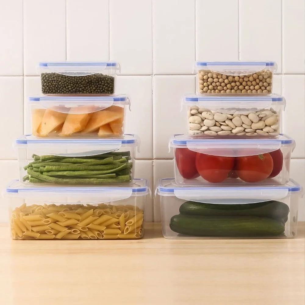 Stackable Airtight Food Containers BPA-Free Kitchen Storage for Meal Prep & Fresh Produce Fridge & Microwave Safe