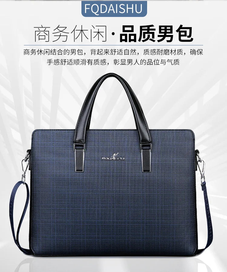 Business Men's Handbags Office Male Executive Briefcase Large Luxury Tote Laptop Bag for Man 2024 Shoulder Messenger Designer
