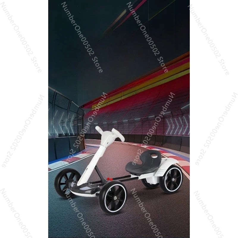 Children's electric kart electric four-wheeler foldable adults can sit in a portable children's car