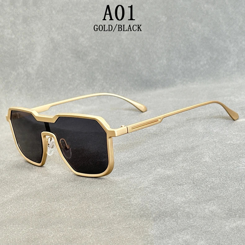 Heavy Metal Steampunk Sunglasses For Men Square Vintage Punk Fashion Glasses Retro Gafas De Sol Hombre Lunette De Soleil Homme