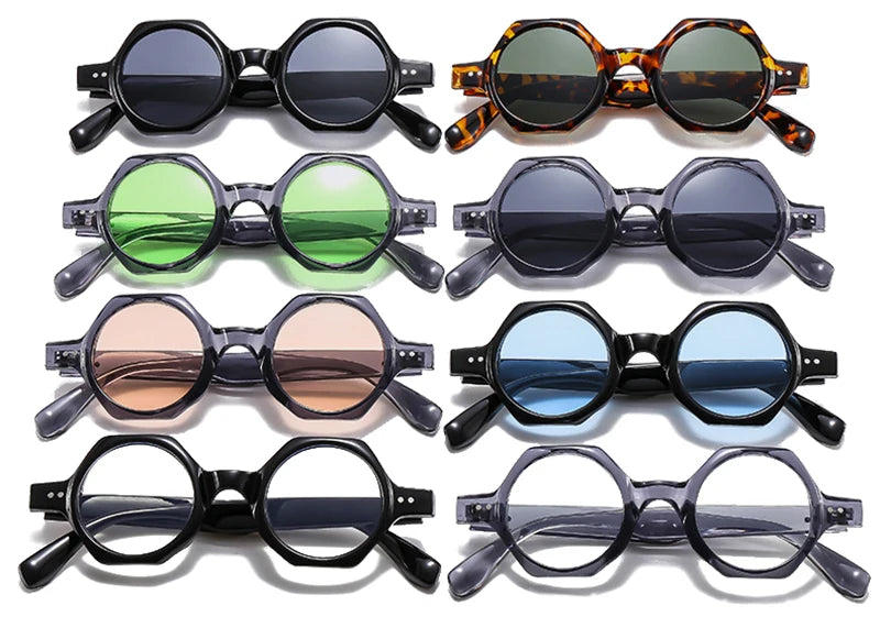 SHAUNA New Polygon Square Sunglasses Women Fashion Candy Color Round Lenses Eyewear Shades UV400 Men Sun Glasses