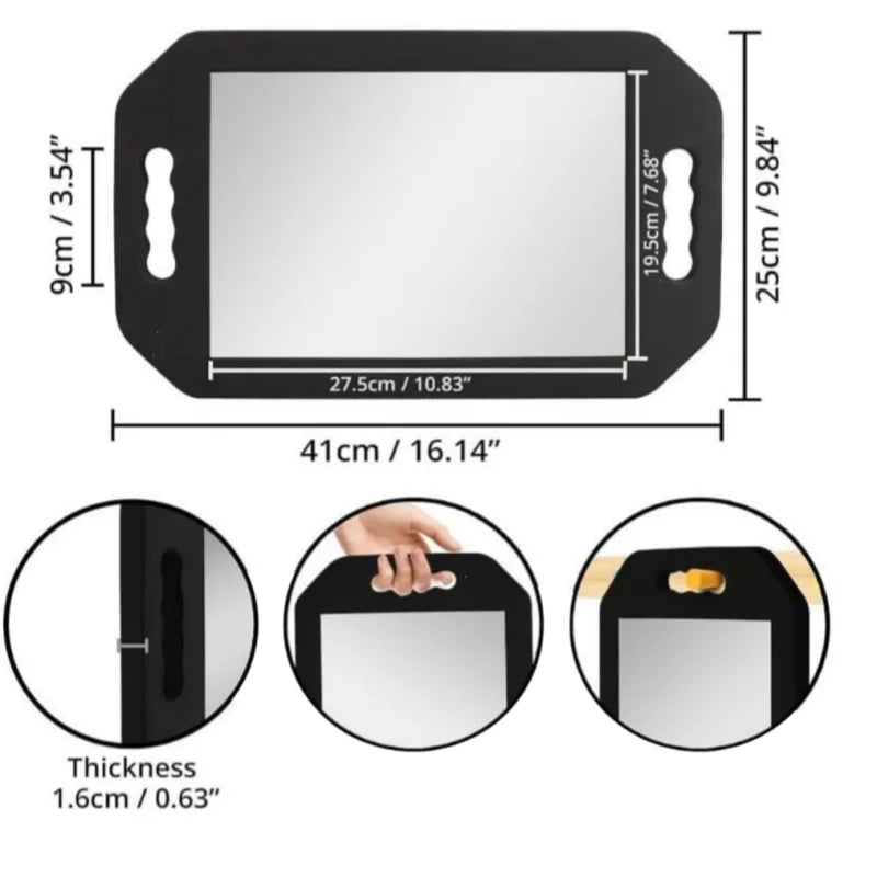Dual Handle Hairdressing Makeup Mirror Professional Barber Hair Salon Mirror With Foam Frame and for Salon Home Supplies