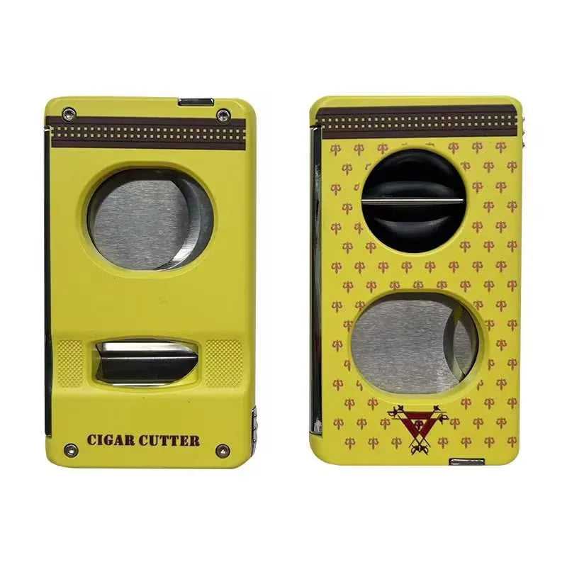Professional V-Cut Cigar Cutter, Zinc Alloy Guillotine with Stainless Steel Blade for Cigars, Heavy Duty Christmas Gift for Men
