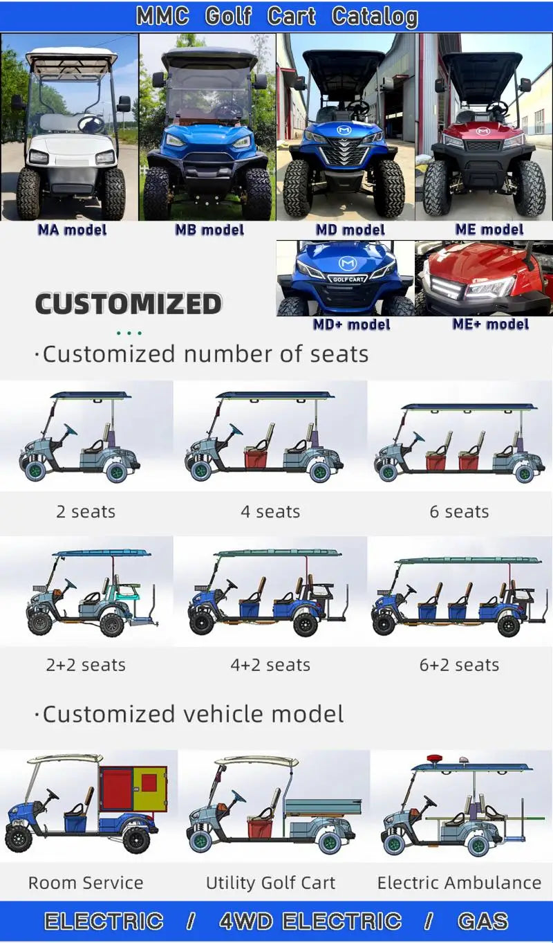 Factory Direct Sales 4 Seater Golf Cart Prices Are Practical Electric Scooter Global Sale New Lifted Golf Cart With cargo box