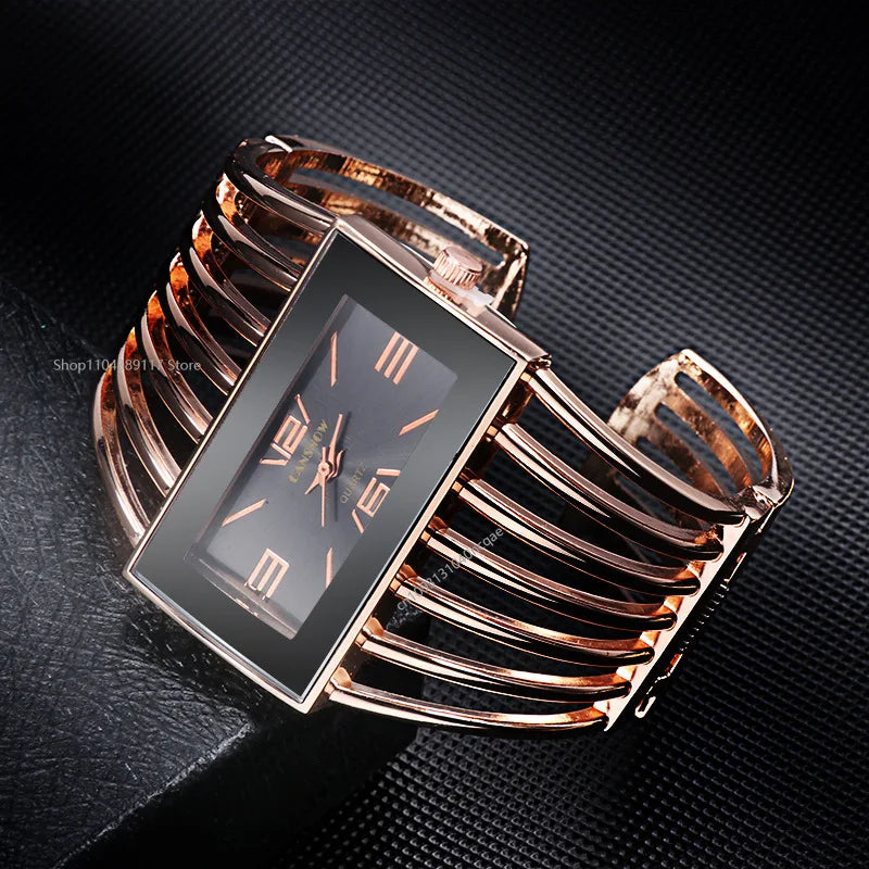 Womens Watch Luxury Fashion Rose Gold Bangle Bracelet Watch Women Dress Clock Female Lady Saati Girls Wristwatch Relojes