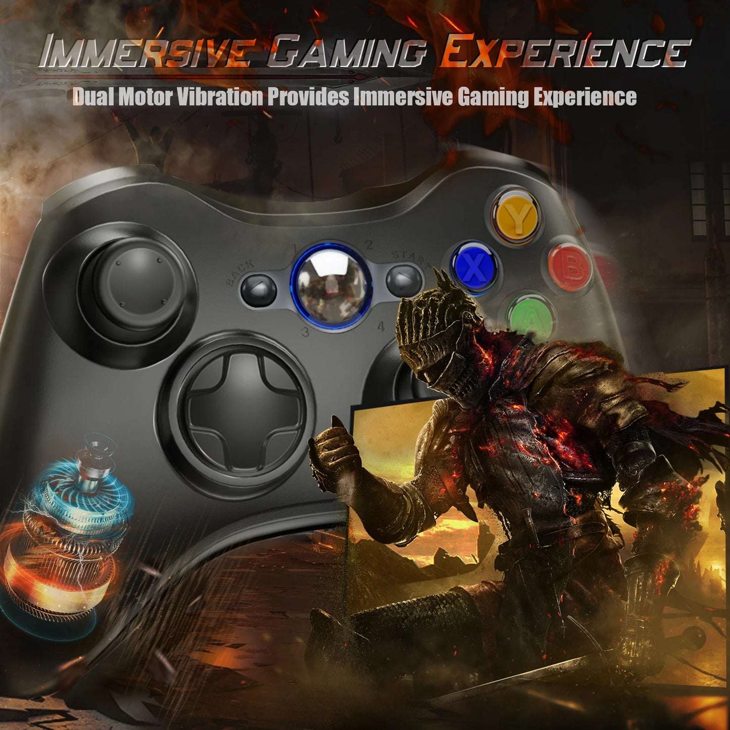 GAMROMBO Game Controller For Xbox 360/Slim/Windows7/8/10 Gamepad Wired/Wireless Controle Joystick Dual Vibration Gaming  Rocker