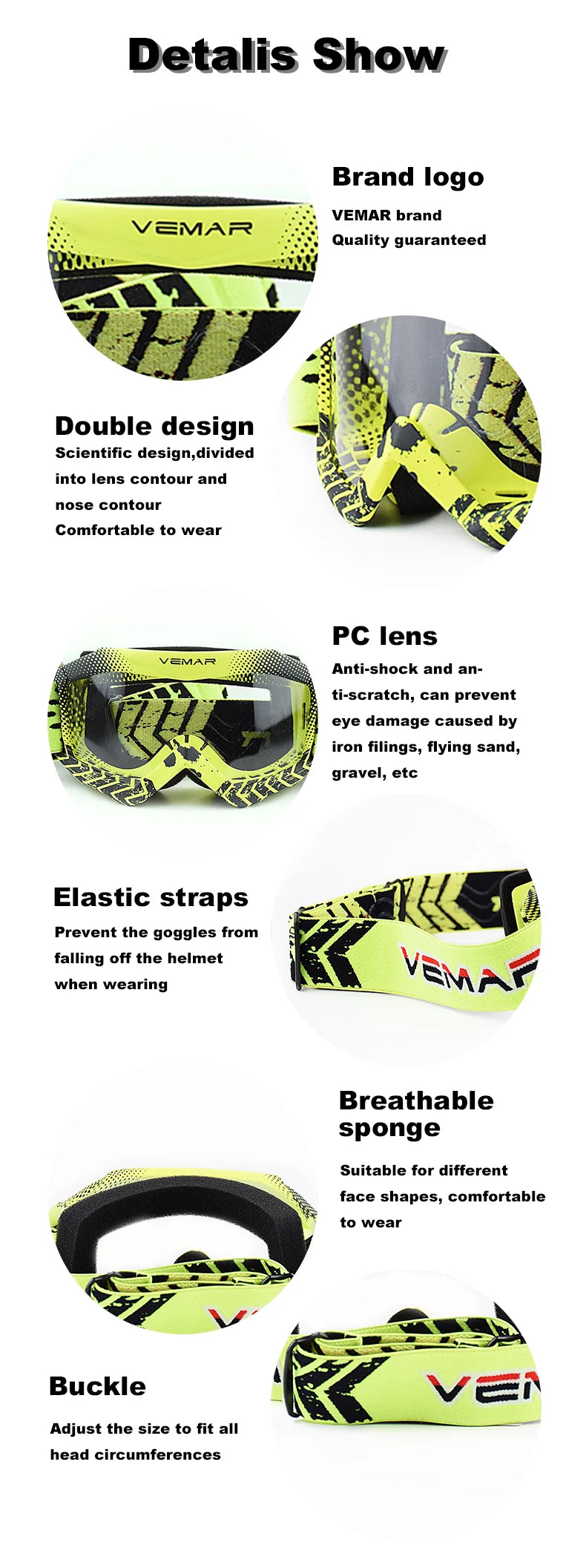 Professional Children Motocross Goggles Kids Motorcycle Glasses Kid MX MTB Off-Road Dirt Bike Child Goggles For MX Helmet