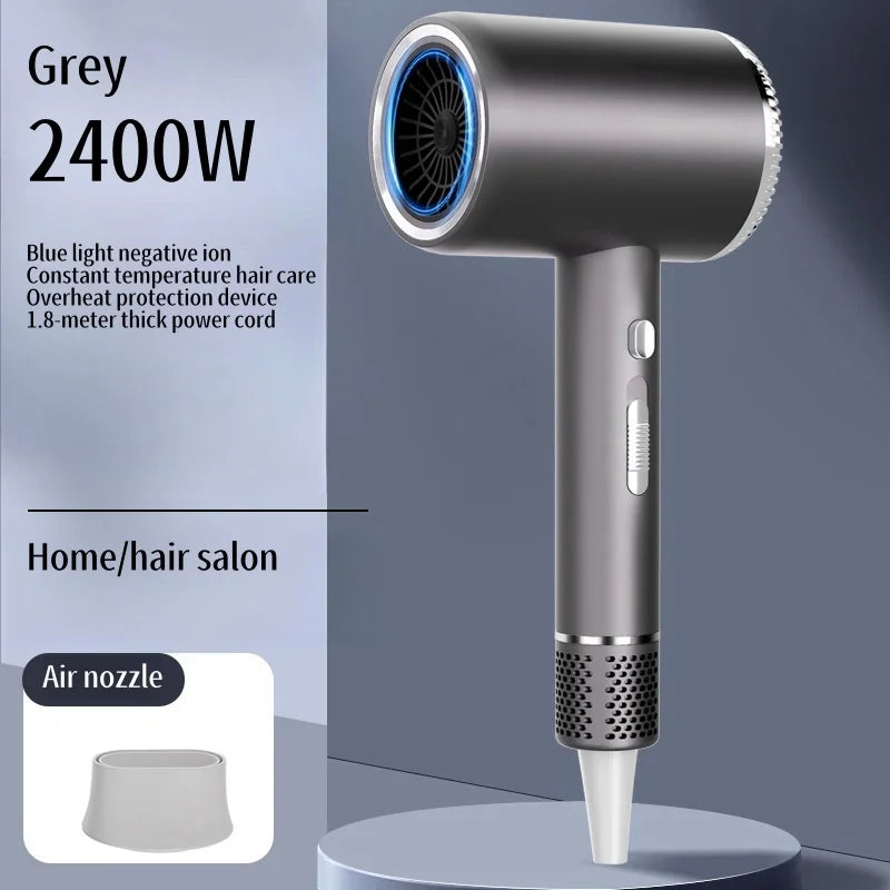 New 2400W High-Speed Hair Dryer With Blue Light Negative Ion Quick Drying And Silent Hair Care, Dedicated For Home Hair Salons