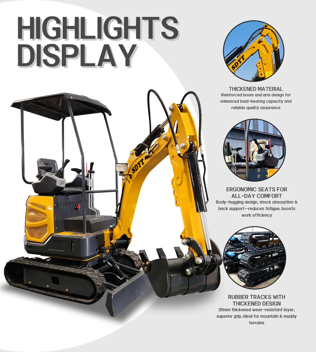 2026 Mini Excavator 2.0 Ton Euro 5 Kubota Engine Multi-Function Compact Digger For Farm Garden & Small Engineering Customized