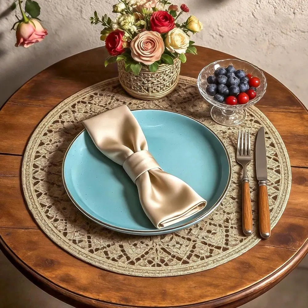 20-Piece Euro-Nordic Dinnerware Set in Shiny Turquoise with Speckled Glaze