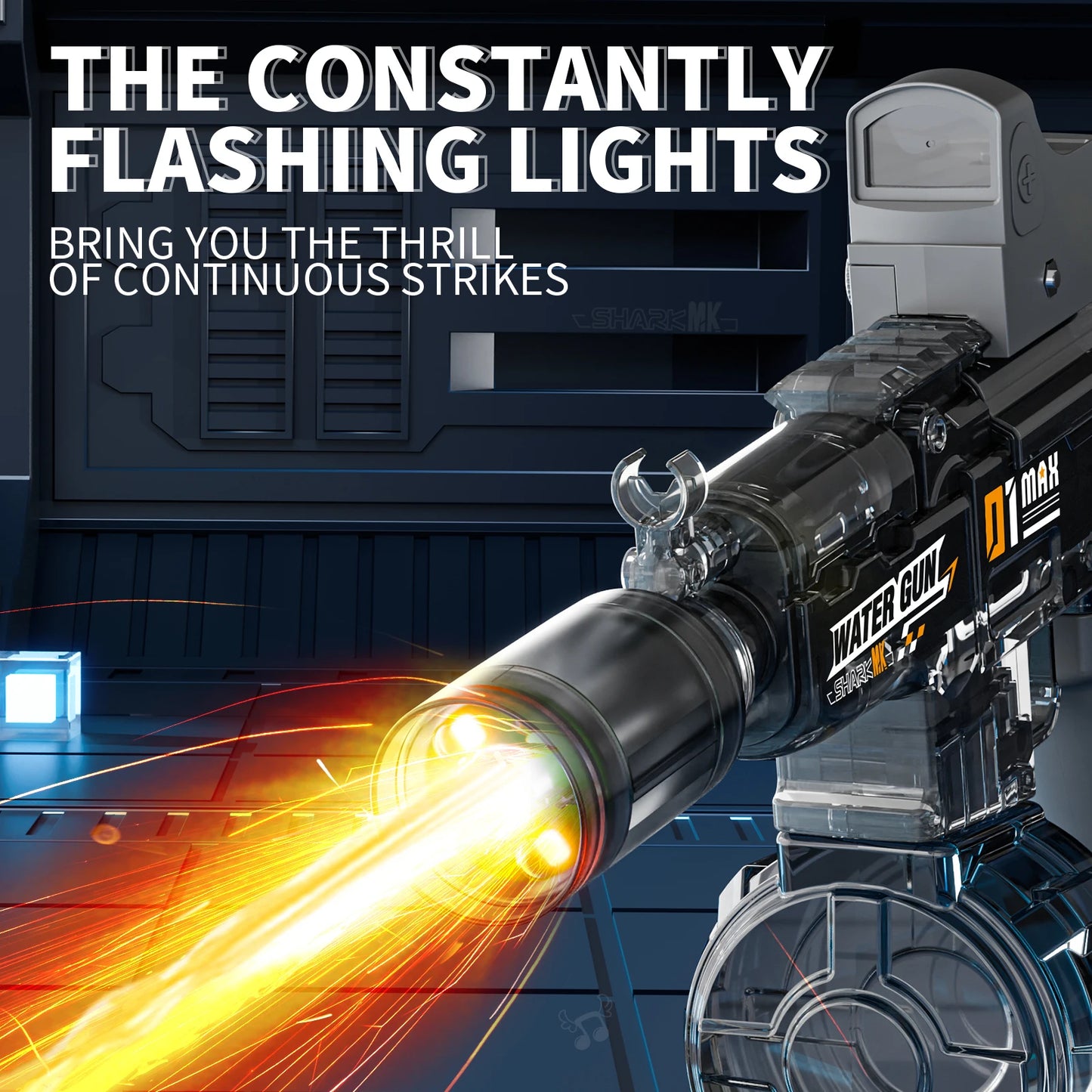 2025 Kids Hot Selling Electric Spray & Water Gun Simulates Sound Light Gun Toys Outdoor Activities Spray Vibration Gun Toys