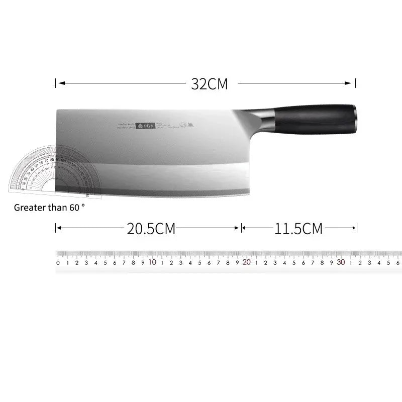 Professional Multi-Purpose Kitchen Knife Set,Chef'S Special Ultra-Sharp Meat Knife Cleaver Black Wood Handle Chopping Knife
