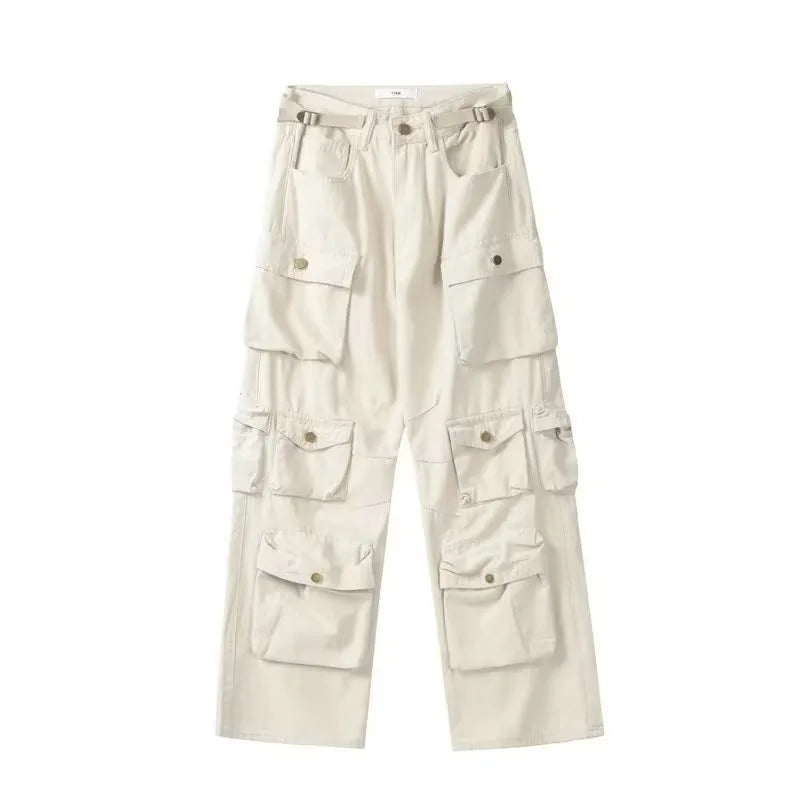 TARUXY Multiple Pockets Cargo Pants For Women Loose High Waist Fashion Sweatpants Women's Baggy Streetwear Pant Woman Trousers