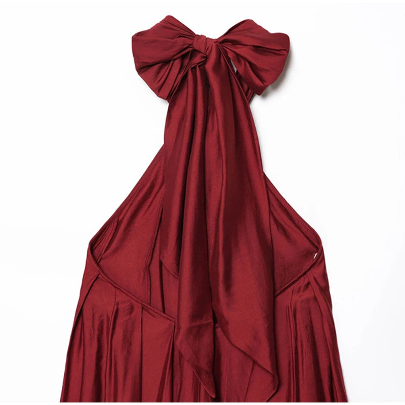 Fashion Women' S Long Dresses Halter Elegant Backless Sleeveless Split Dress Female Summer New Lady Beach Vacation Robes