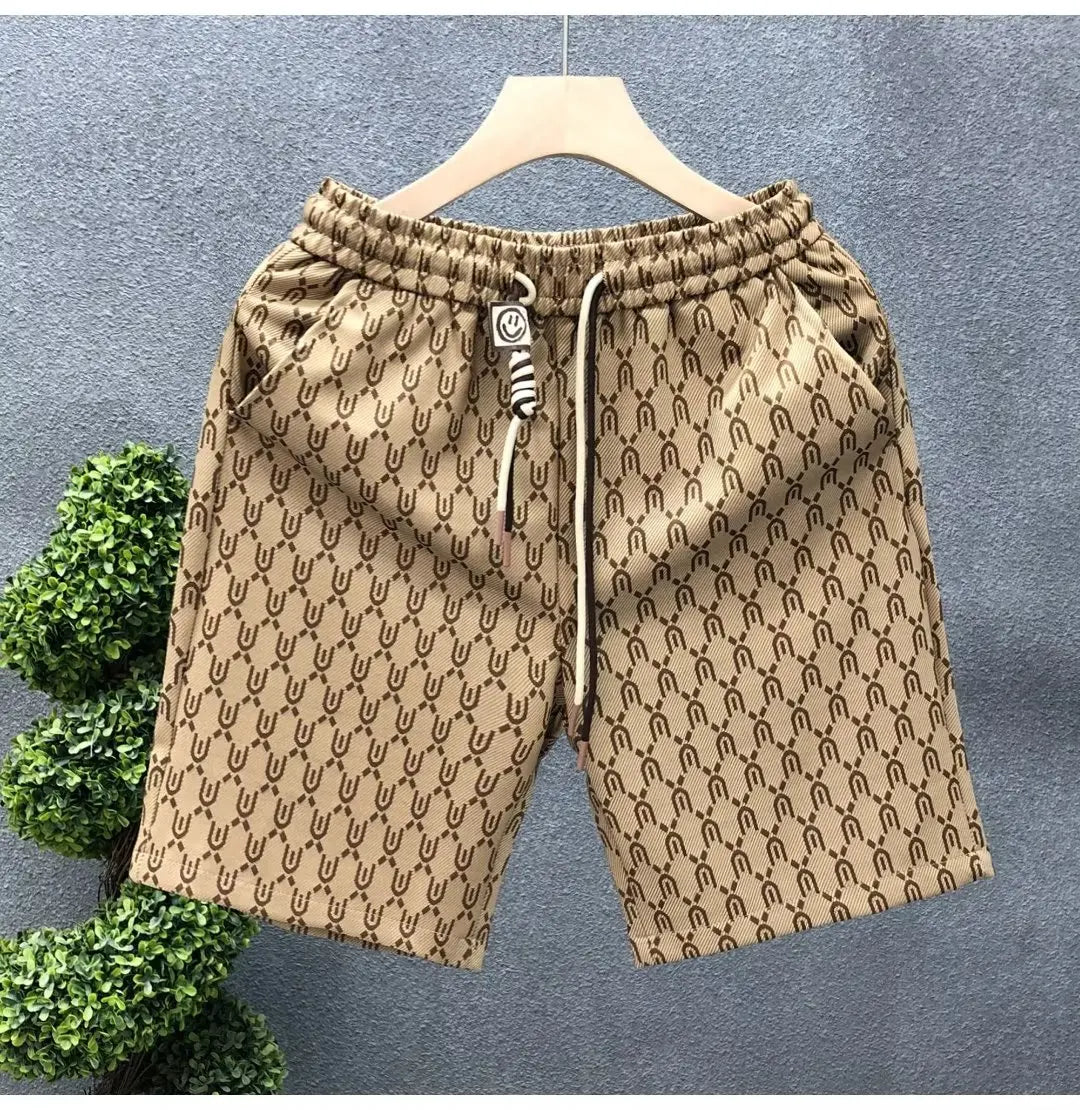 High Quality Men's Shorts Summer American Gym Shorts Fashion Green Short Pants Harajuku High Street Men's Clothing Streetwear