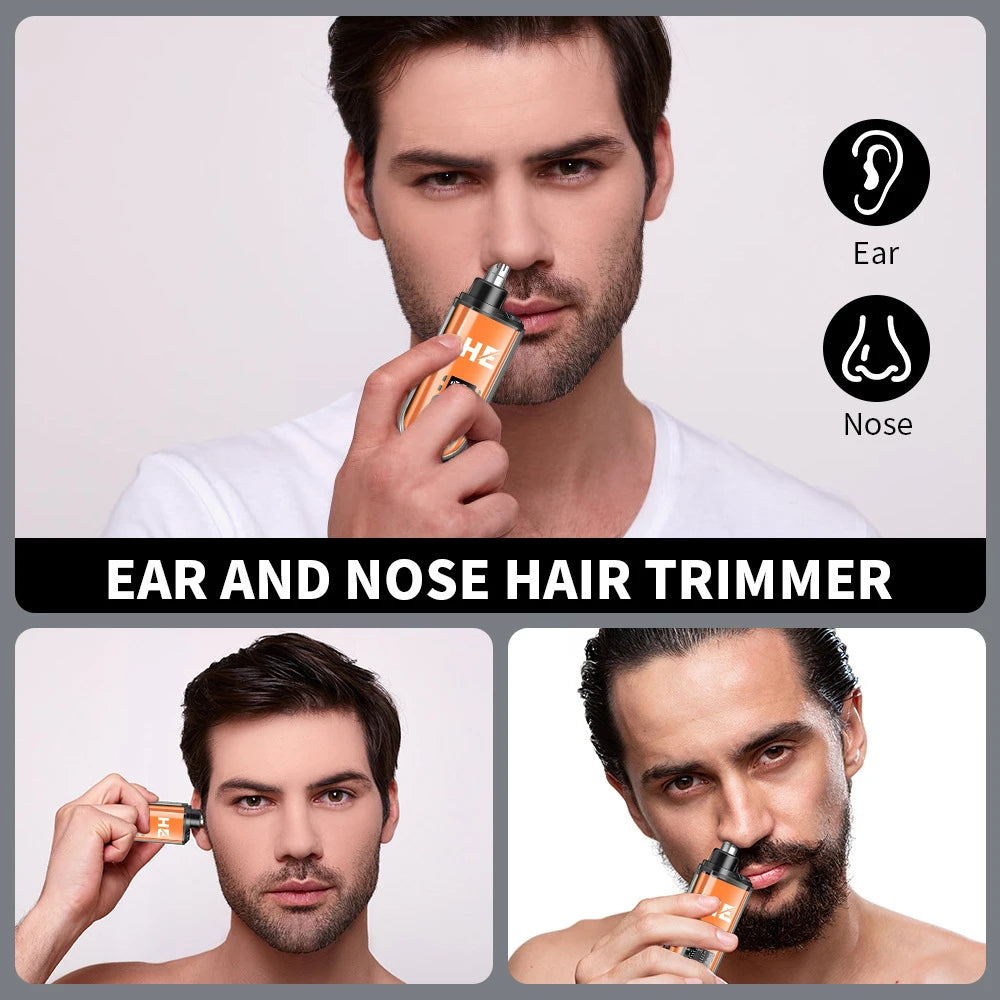 HIENA Electric Nose Hair Trimmer 5V1A Rechargeable Mini Pocket Nose Ear Hair Shaving Eyebrow Trimmer Clipper Wet and Dry Haircut