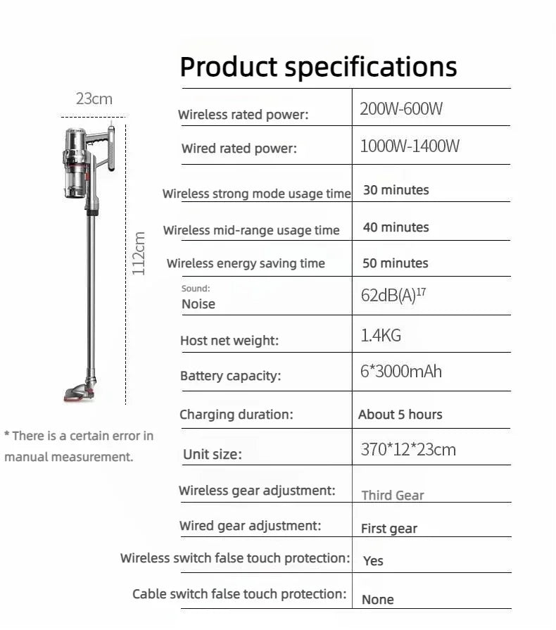 Handheld Cordless Wireless Vacuum Cleaner 600W Power Home portable Carpet Car Cleaning Machine Wired Cordless Vacuum Cleaner