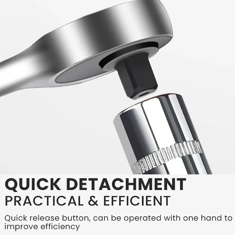 12 piece multifunctional ratchet wrench set, automotive quick maintenance socket wrench, quick ratchet wrench combination