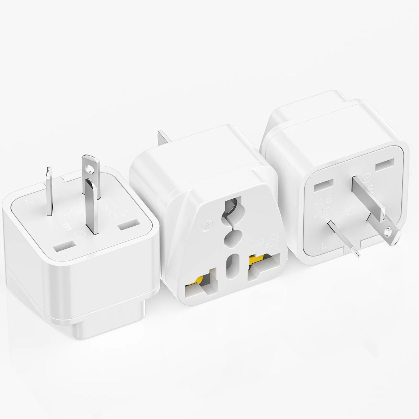3pcs US Italy UK EU to AU Plug Adapter Universal Travel adapter Australia New Zealand Travel plug Power Converter Wall Charger