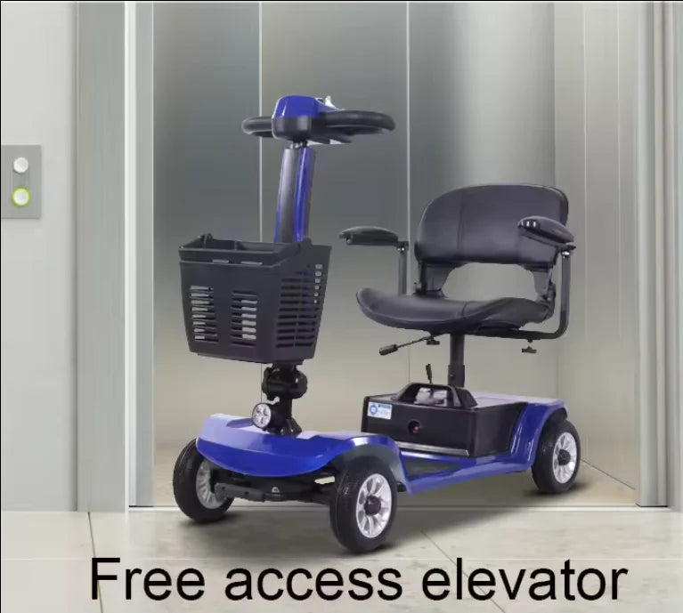 Elderly Four-Wheeled Elderly Electric Mobility Scooter Disabled Assisted Folding Family Car With Battery For Handicapped Users